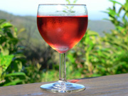 A glass of Virginia wine served at the Inn